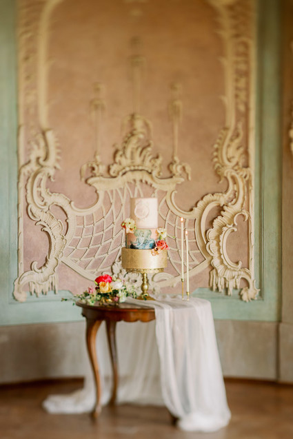 Elegant european wedding cake