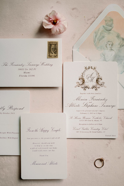 Elegant wedding invites