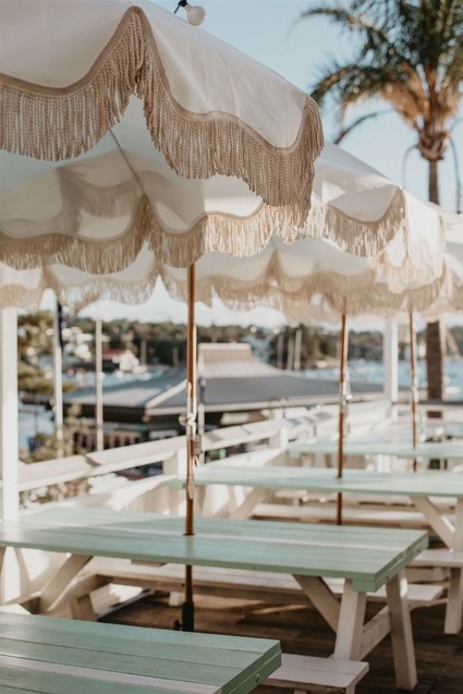 Vintage coastal wedding decor