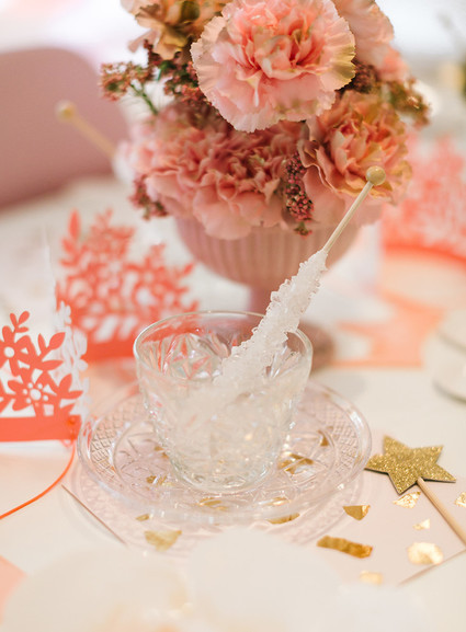 Pink + gold princess tea party 3rd birthday