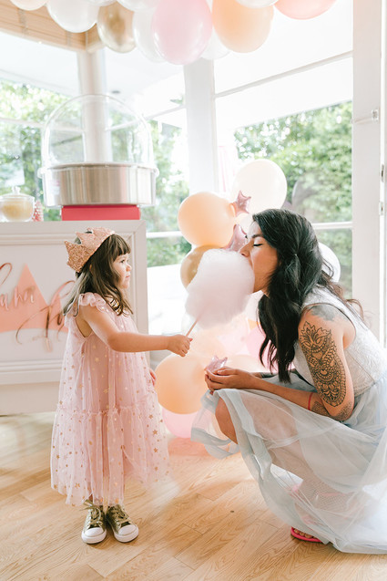 Pink + gold princess tea party 3rd birthday