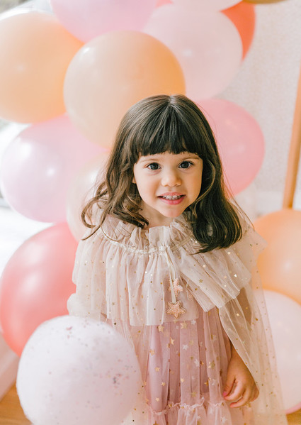 Pink + gold princess tea party 3rd birthday