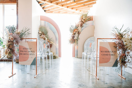 Modern intimate wedding ceremony