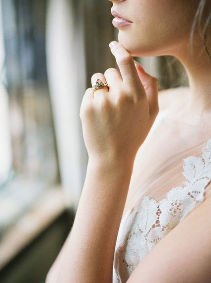 Bride getting ready