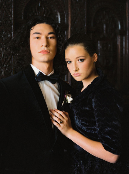 Black tie wedding fashion