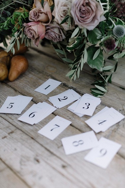 Table numbers Inspiration