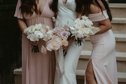 Pink bridesmaids