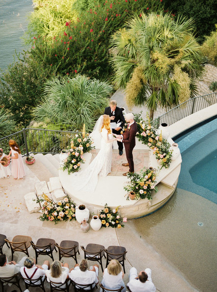 Intimate late summer backyard wedding in Austin Inspiration
