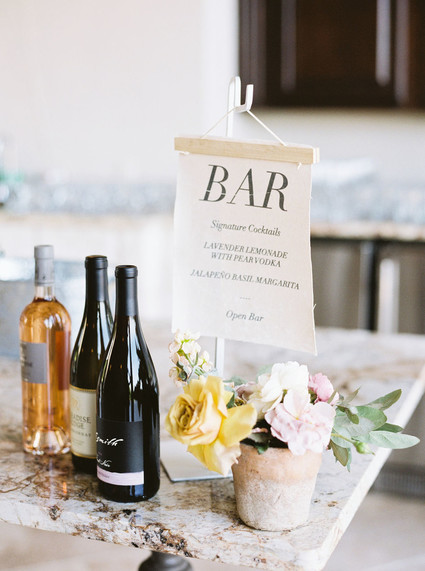 Wedding bar signs