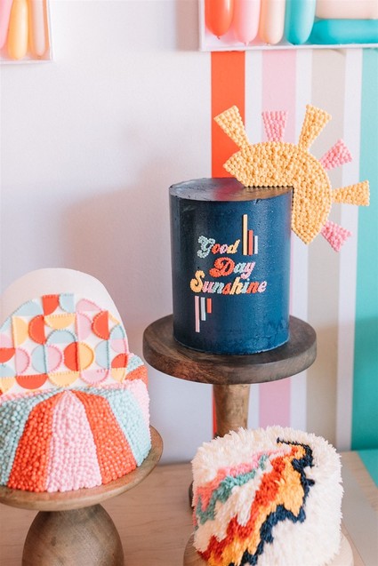 Modern birthday cake