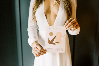 Minimal modern wedding invitations