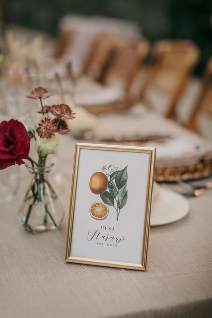 Wedding table numbers