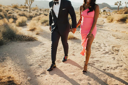 Formal desert engagement shoot