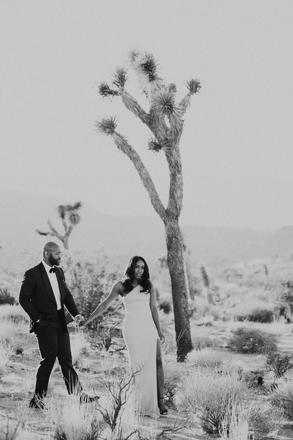 Formal desert engagement shoot