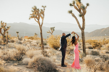 Formal desert engagement shoot