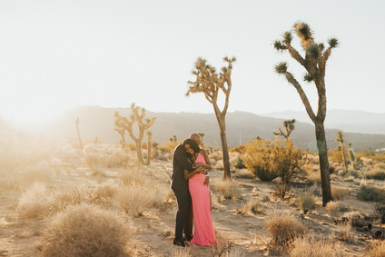 Formal desert engagement shoot