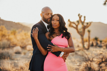 Formal desert engagement shoot