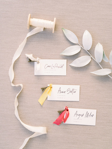 Calligraphy escort cards Inspiration
