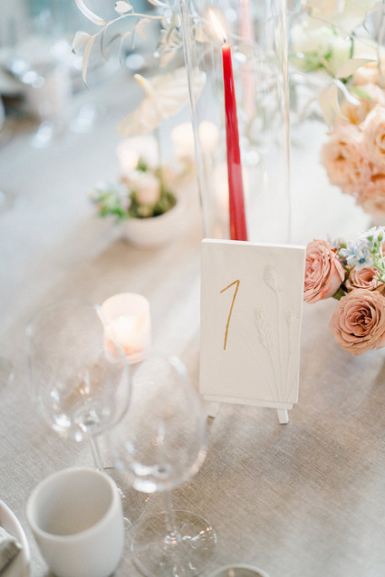 Elegant table number