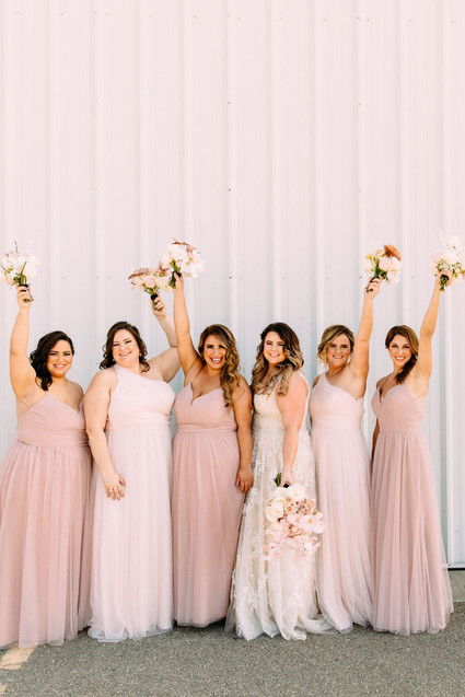 Blush bridesmaid dresses