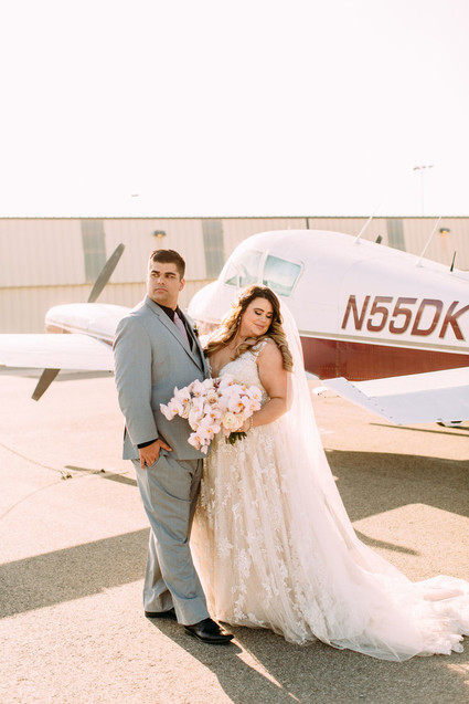 Airplane hangar wedding venue
