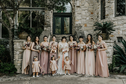 Neutral blush bridesmaid dresses