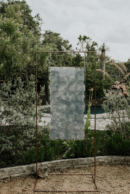 Acrylic seating chart