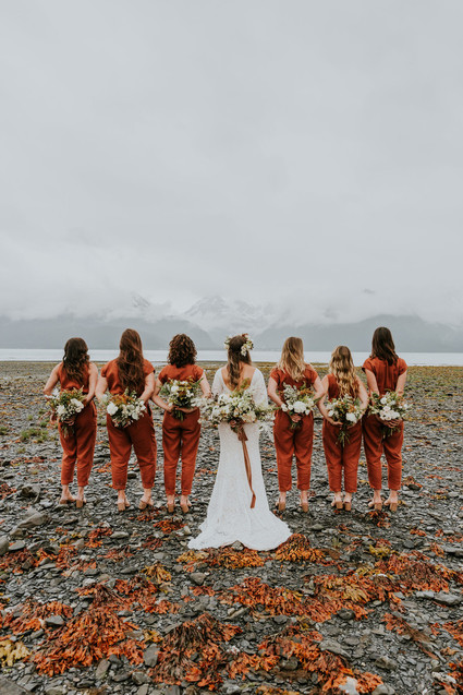 Bridesmaid linen jumpsuits