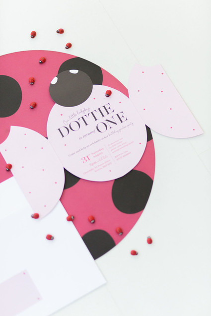 Ladybug birthday invitations