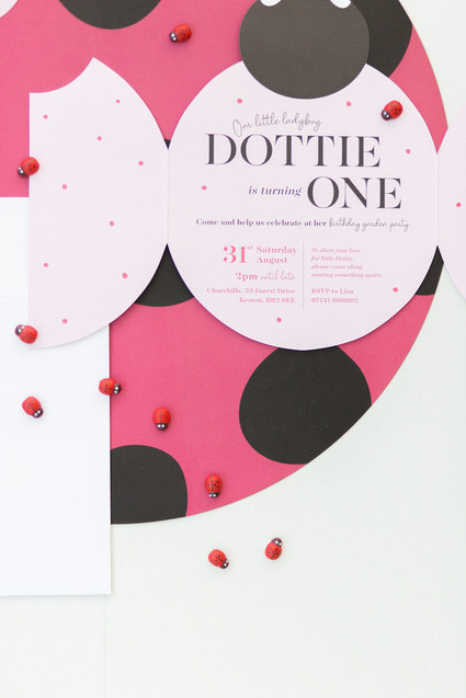 Ladybug birthday invitations
