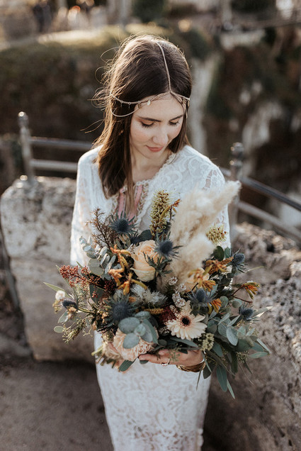 Bohemian bridal bouquet