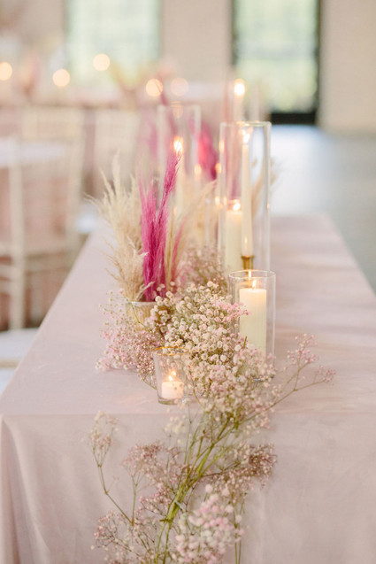 Blush + white wedding theme
