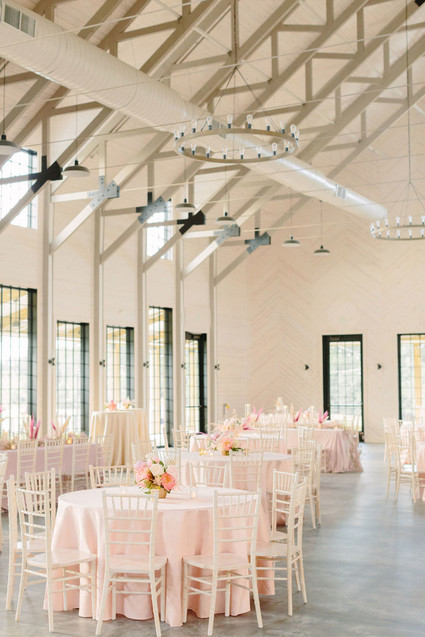 Blush + white wedding theme