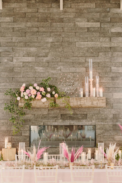 Blush + white wedding theme