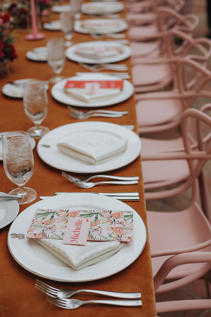 Graphic wedding menu ideas