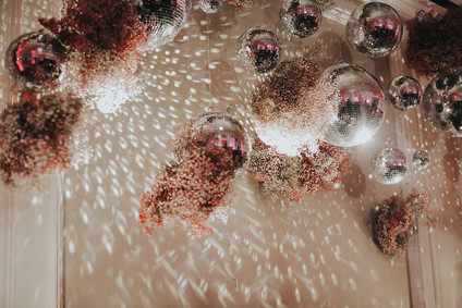 Wedding band with disco balls