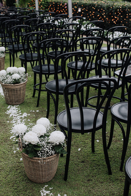 White and black wedding colors