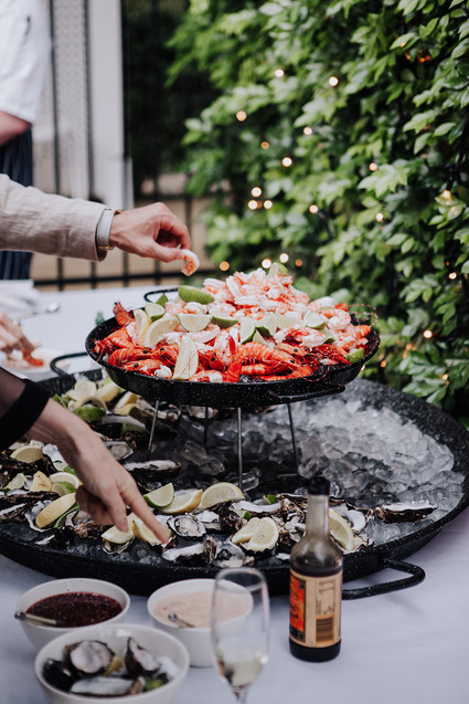 Cocktail hour seafood tower