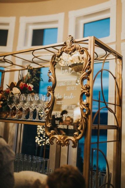 Mirror wedding menu