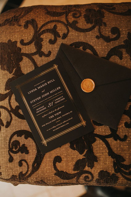 Black wedding invitations