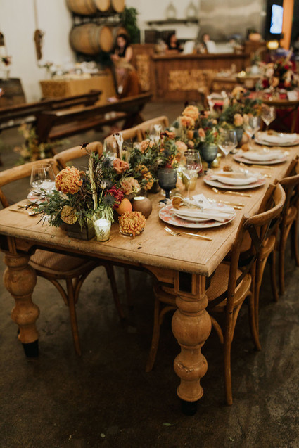 Rustic fall tablescape