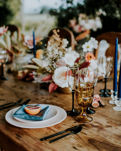 Colorful fall place setting ideas