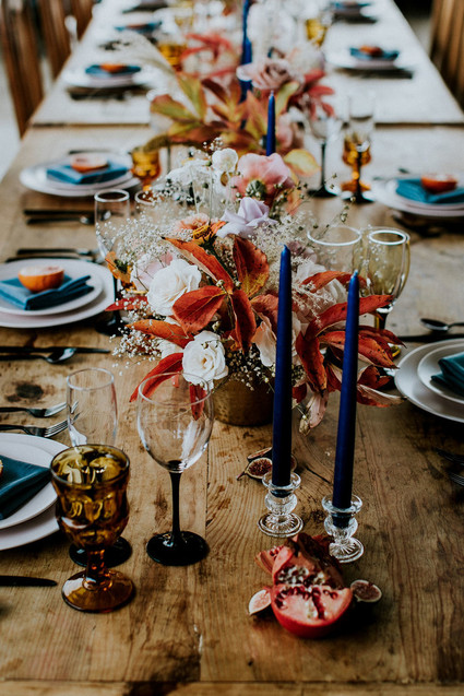 Colorful fall tablescape ideas