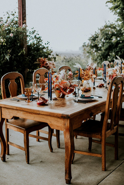 Colorful fall tablescape ideas