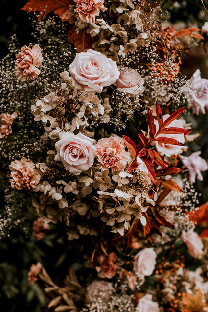 Fall floral ceremony arch Inspiration