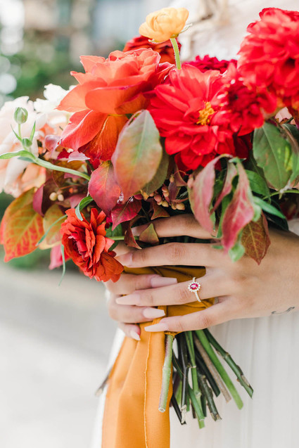 Ruby red engagement ring