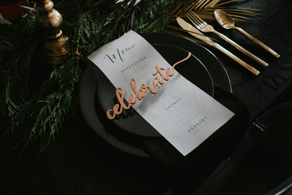 NYE place setting Inspiration