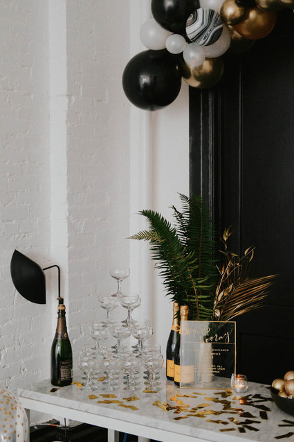 NYE champagne bar Inspiration