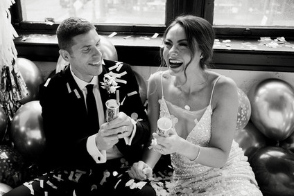 Black and gold new years eve wedding