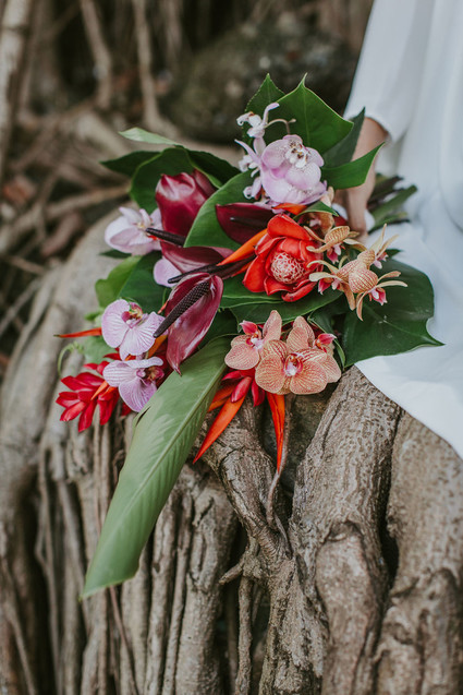 Tropical bridal bouquet